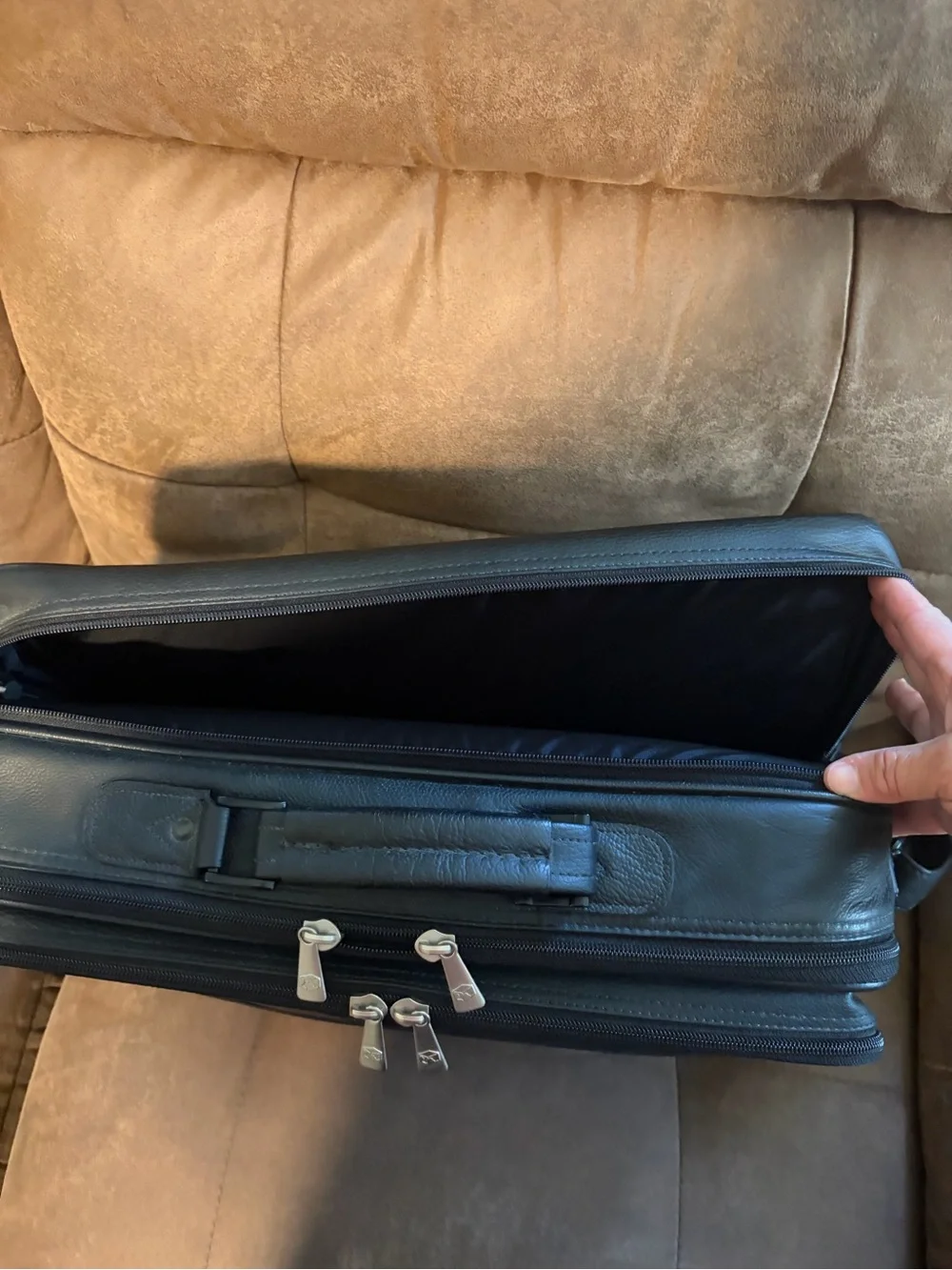 Men's👨🏻‍🦱Case-Tek Inc Chicago IL Black Leather Computer Briefcase💼17